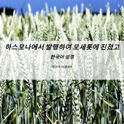 Picture 06 - 민수기 33:30 KOR - 하스모나에서 발행하여 모세롯에 - Bible Verse Picture