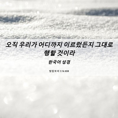 Picture 06 - 빌립보서 3:16 KOR - 오직 우리가 어디까지 이르렀든지 - Bible Verse Picture
