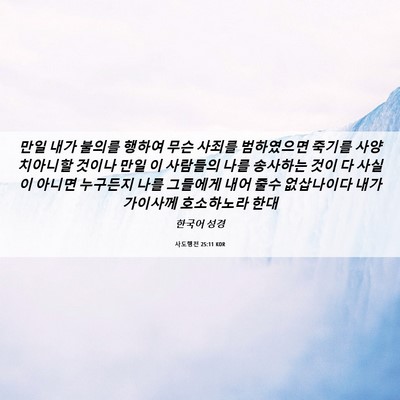Picture 06 - 사도행전 25:11 KOR - 만일 내가 불의를 행하여 무슨 - Bible Verse Picture