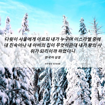 Picture 06 - 사무엘상 18:18 KOR - 다윗이 사울에게 이르되 내가 누구며 - Bible Verse Picture