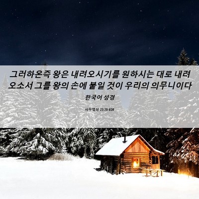 Picture 06 - 사무엘상 23:20 KOR - 그러하온즉 왕은 내려오시기를 - Bible Verse Picture