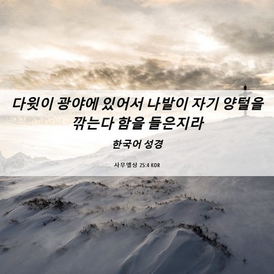 Picture 06 - 사무엘상 25:4 KOR - 다윗이 광야에 있어서 나발이 자기 - Bible Verse Picture