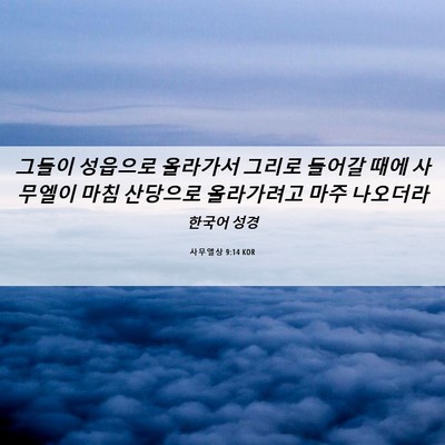 Picture 06 - 사무엘상 9:14 KOR - 그들이 성읍으로 올라가서 그리로 - Bible Verse Picture