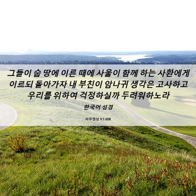 Picture 06 - 사무엘상 9:5 KOR - 그들이 숩 땅에 이른 때에 사울이 - Bible Verse Picture