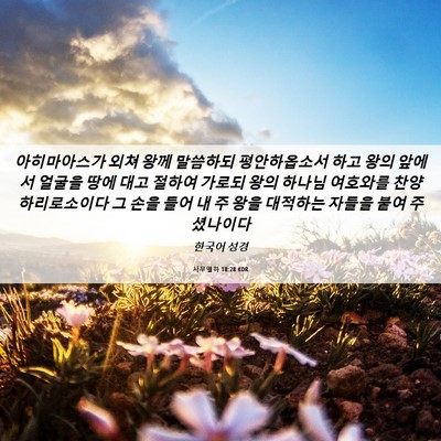 Picture 06 - 사무엘하 18:28 KOR - 아히마아스가 외쳐 왕께 말씀하되 - Bible Verse Picture