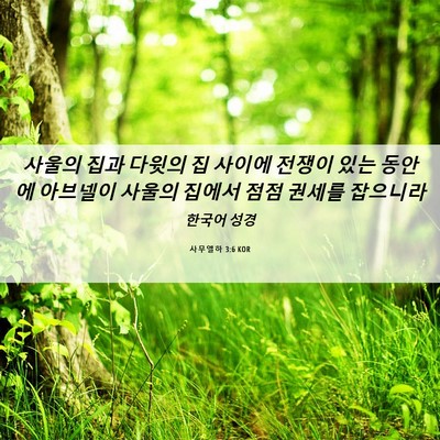Picture 06 - 사무엘하 3:6 KOR - 사울의 집과 다윗의 집 사이에 - Bible Verse Picture