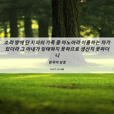 Picture 06 - 사사기 13:2 KOR - 소라 땅에 단 지파의 가족 중 - Bible Verse Picture