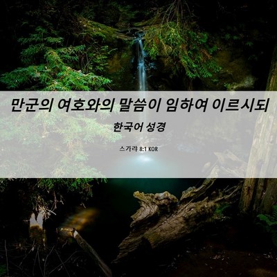 Picture 06 - 스가랴 8:1 KOR - 만군의 여호와의 말씀이 임하여 - Bible Verse Picture