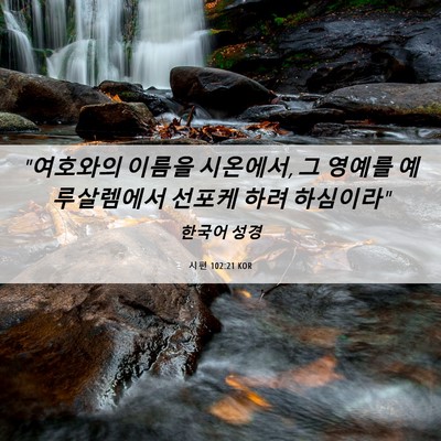 Picture 06 - 시편 102:21 KOR - 