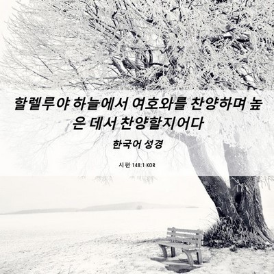 Picture 06 - 시편 148:1 KOR - 할렐루야 하늘에서 여호와를 - Bible Verse Picture