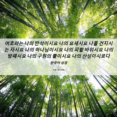 Picture 06 - 시편 18:2 KOR - 여호와는 나의 반석이시요 나의 - Bible Verse Picture