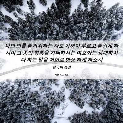 Picture 06 - 시편 35:27 KOR - 나의 의를 즐거워하는 자로 기꺼이 - Bible Verse Picture