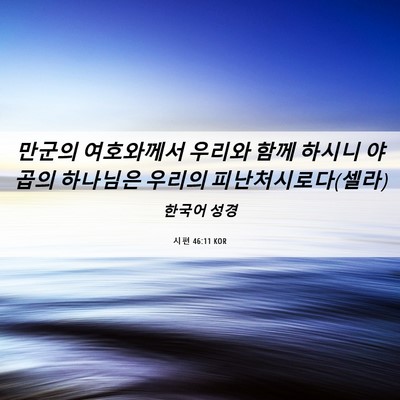 Picture 06 - 시편 46:11 KOR - 만군의 여호와께서 우리와 함께 - Bible Verse Picture