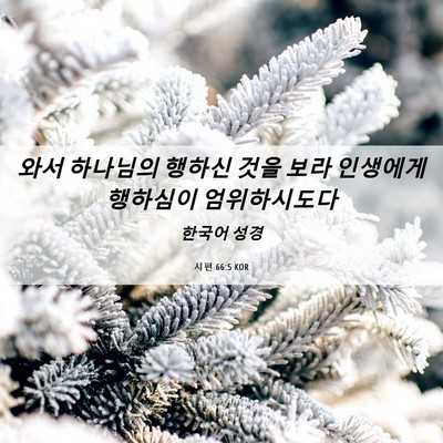 Picture 06 - 시편 66:5 KOR - 와서 하나님의 행하신 것을 보라 - Bible Verse Picture