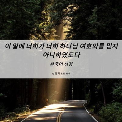 Picture 06 - 신명기 1:32 KOR - 이 일에 너희가 너희 하나님 - Bible Verse Picture