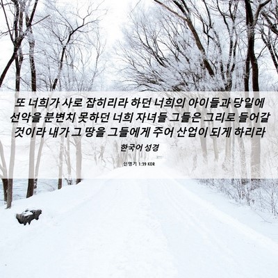 Picture 06 - 신명기 1:39 KOR - 또 너희가 사로 잡히리라 하던 - Bible Verse Picture