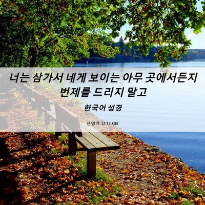 Picture 06 - 신명기 12:13 KOR - 너는 삼가서 네게 보이는 아무 - Bible Verse Picture