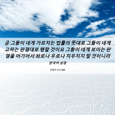 Picture 06 - 신명기 17:11 KOR - 곧 그들이 네게 가르치는 법률의 - Bible Verse Picture