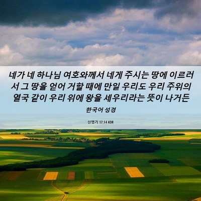 Picture 06 - 신명기 17:14 KOR - 네가 네 하나님 여호와께서 네게 - Bible Verse Picture