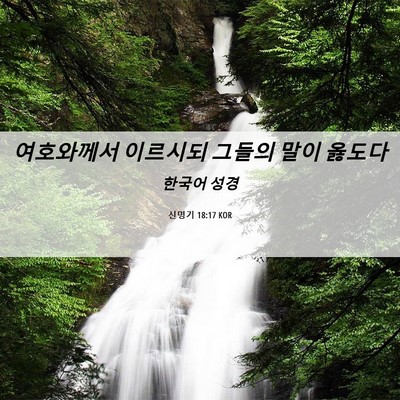 Picture 06 - 신명기 18:17 KOR - 여호와께서 이르시되 그들의 말이 - Bible Verse Picture