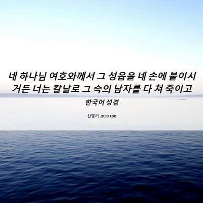 Picture 06 - 신명기 20:13 KOR - 네 하나님 여호와께서 그 성읍을 네 - Bible Verse Picture