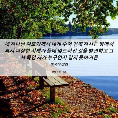 Picture 06 - 신명기 21:1 KOR - 네 하나님 여호와께서 네게 주어 - Bible Verse Picture