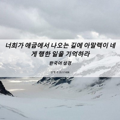 Picture 06 - 신명기 25:17 KOR - 너희가 애굽에서 나오는 길에 - Bible Verse Picture