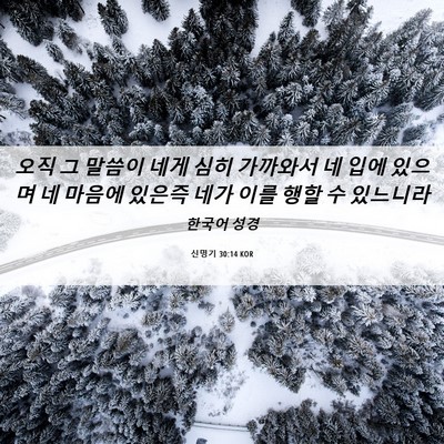 Picture 06 - 신명기 30:14 KOR - 오직 그 말씀이 네게 심히 가까와서 - Bible Verse Picture