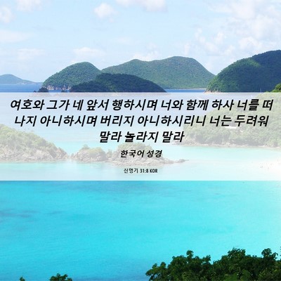 Picture 06 - 신명기 31:8 KOR - 여호와 그가 네 앞서 행하시며 너와 - Bible Verse Picture