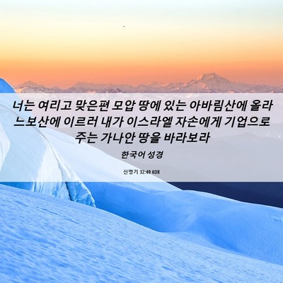 Picture 06 - 신명기 32:49 KOR - 너는 여리고 맞은편 모압 땅에 있는 - Bible Verse Picture