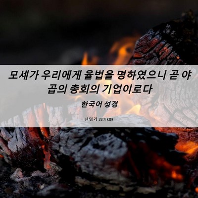 Picture 06 - 신명기 33:4 KOR - 모세가 우리에게 율법을 명하였으니 - Bible Verse Picture