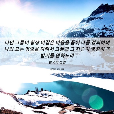 Picture 06 - 신명기 5:29 KOR - 다만 그들이 항상 이같은 마음을 - Bible Verse Picture