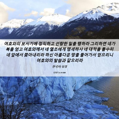 Picture 06 - 신명기 6:19 KOR - 여호와의 보시기에 정직하고 선량한 - Bible Verse Picture