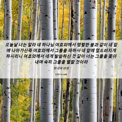 Picture 06 - 신명기 9:3 KOR - 오늘날 너는 알라 네 하나님 - Bible Verse Picture