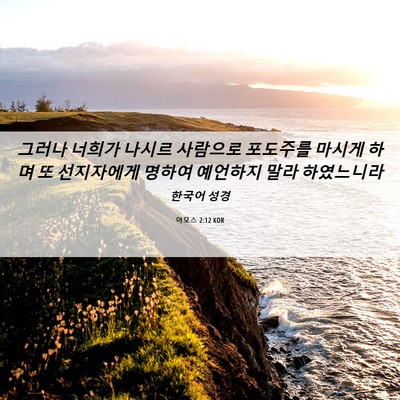 Picture 06 - 아모스 2:12 KOR - 그러나 너희가 나시르 사람으로 - Bible Verse Picture