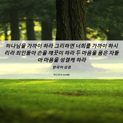 Picture 06 - 야고보서 4:8 KOR - 하나님을 가까이 하라 그리하면 - Bible Verse Picture
