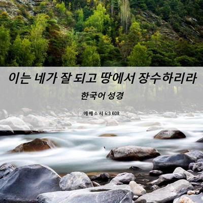Picture 06 - 에베소서 6:3 KOR - 이는 네가 잘 되고 땅에서 - Bible Verse Picture