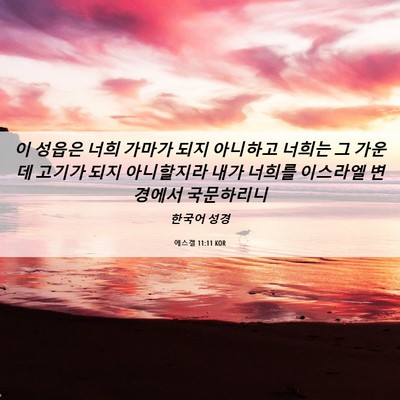 Picture 06 - 에스겔 11:11 KOR - 이 성읍은 너희 가마가 되지 - Bible Verse Picture