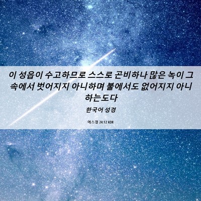 Picture 06 - 에스겔 24:12 KOR - 이 성읍이 수고하므로 스스로 - Bible Verse Picture