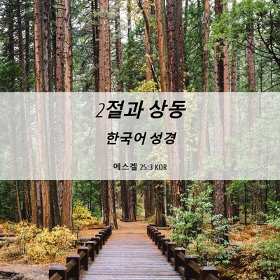 Picture 06 - 에스겔 25:3 KOR - 2절과 - Bible Verse Picture