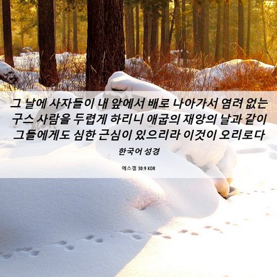 Picture 06 - 에스겔 30:9 KOR - 그 날에 사자들이 내 앞에서 배로 - Bible Verse Picture