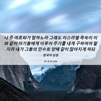 Picture 06 - 에스겔 36:37 KOR - 나 주 여호와가 말하노라 그래도 - Bible Verse Picture