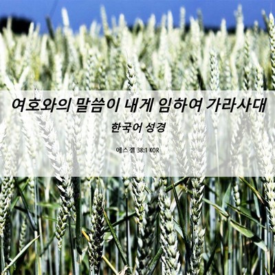 Picture 06 - 에스겔 38:1 KOR - 여호와의 말씀이 내게 임하여 - Bible Verse Picture