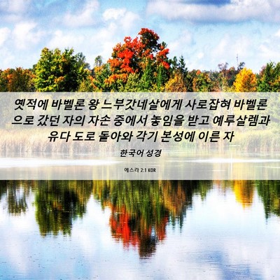 Picture 06 - 에스라 2:1 KOR - 옛적에 바벨론 왕 느부갓네살에게 - Bible Verse Picture