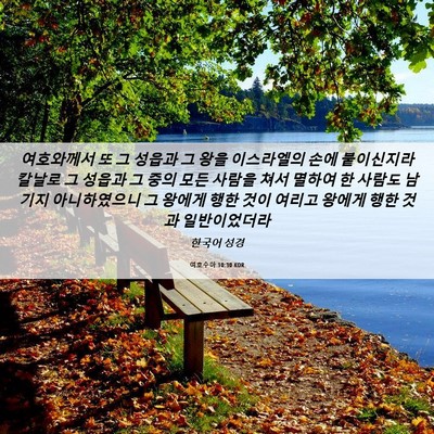 Picture 06 - 여호수아 10:30 KOR - 여호와께서 또 그 성읍과 그 왕을 - Bible Verse Picture