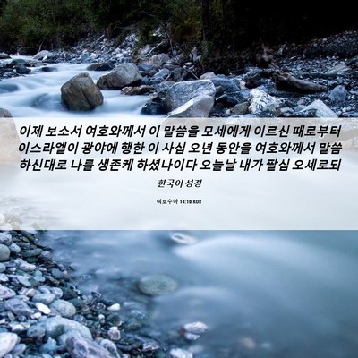 Picture 06 - 여호수아 14:10 KOR - 이제 보소서 여호와께서 이 말씀을 - Bible Verse Picture