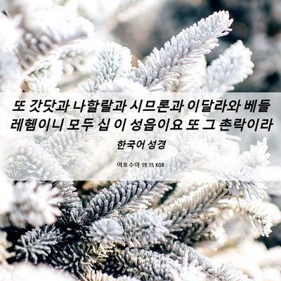 Picture 06 - 여호수아 19:15 KOR - 또 갓닷과 나할랄과 시므론과 - Bible Verse Picture