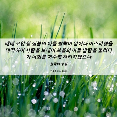 Picture 06 - 여호수아 24:9 KOR - 때에 모압 왕 십볼의 아들 발락이 - Bible Verse Picture