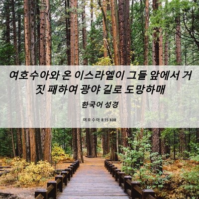 Picture 06 - 여호수아 8:15 KOR - 여호수아와 온 이스라엘이 그들 - Bible Verse Picture