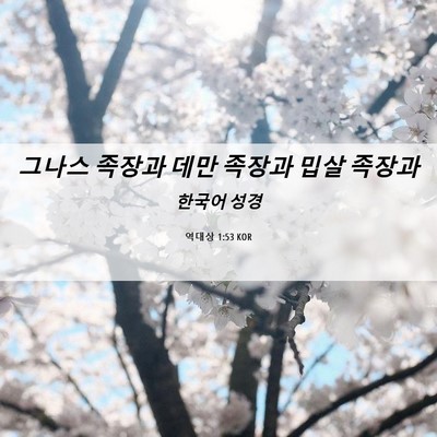 Picture 06 - 역대상 1:53 KOR - 그나스 족장과 데만 족장과 밉살 - Bible Verse Picture